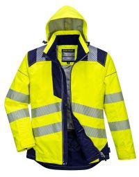 Warnschutz Regenjacke Winter Gelb/Dunkelblau